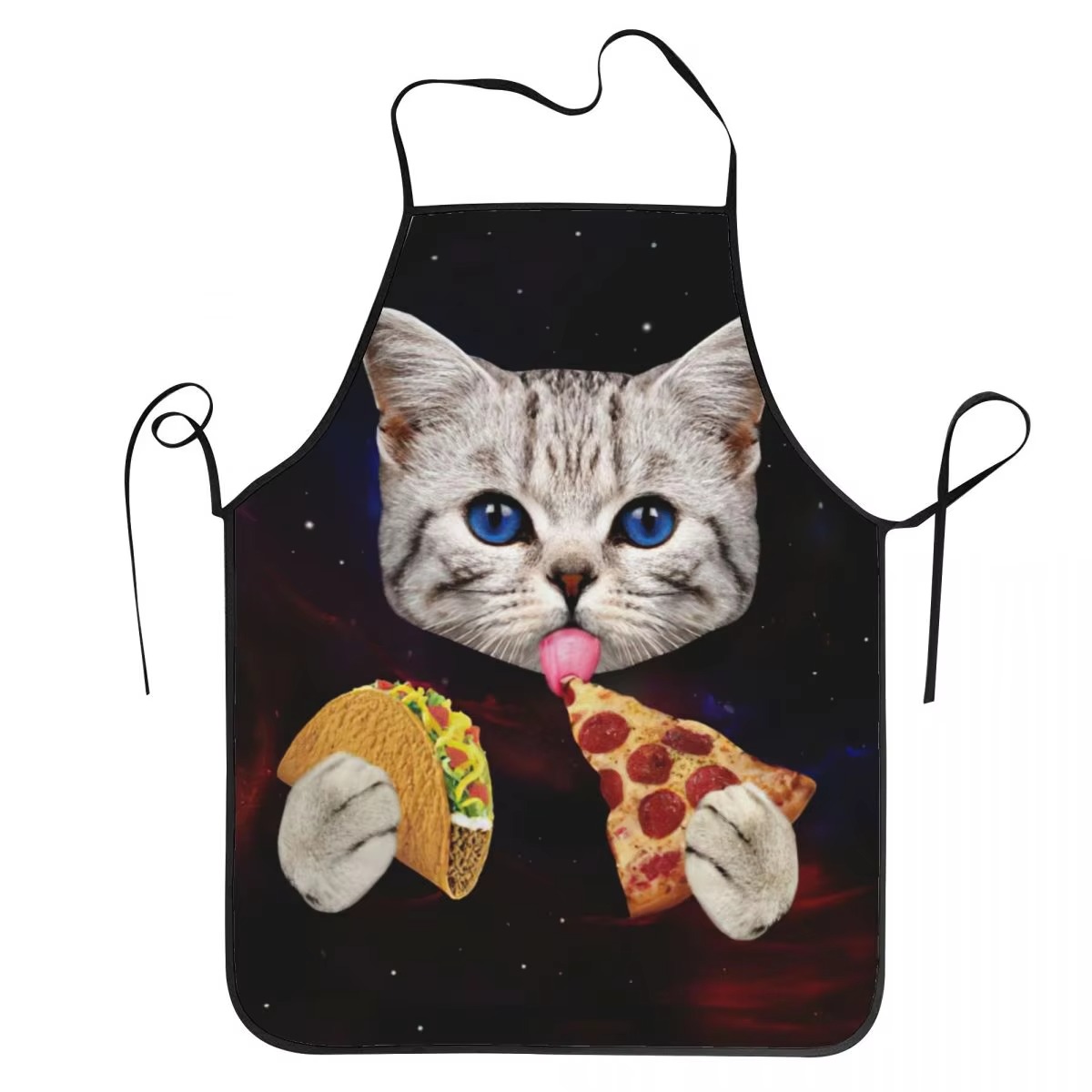 Home Cooking For Cats - 1PC 남여 공간 피자 고양이 앞치마