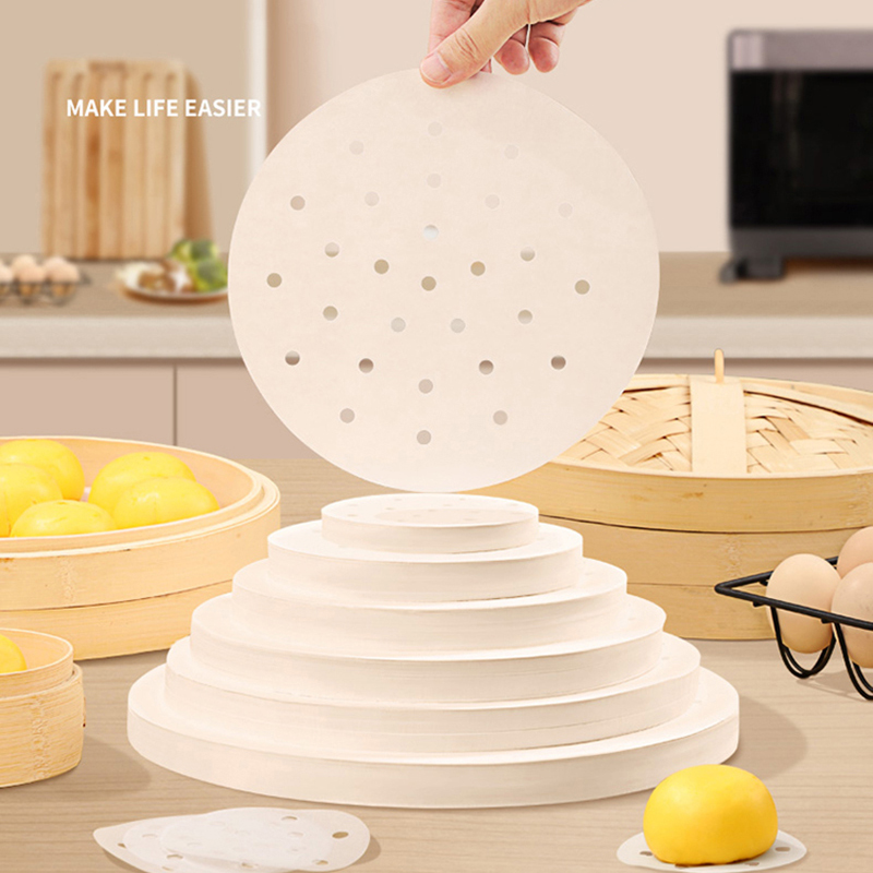 Steamer Bamboo Set - 50/100pcs 대나무 기선 종이 일회용 비