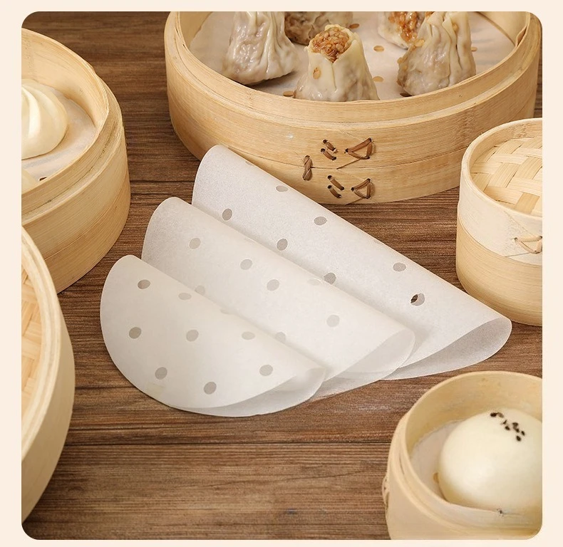 Steamer Bamboo Set - 100개 식품 등급 일회용 찜 종이