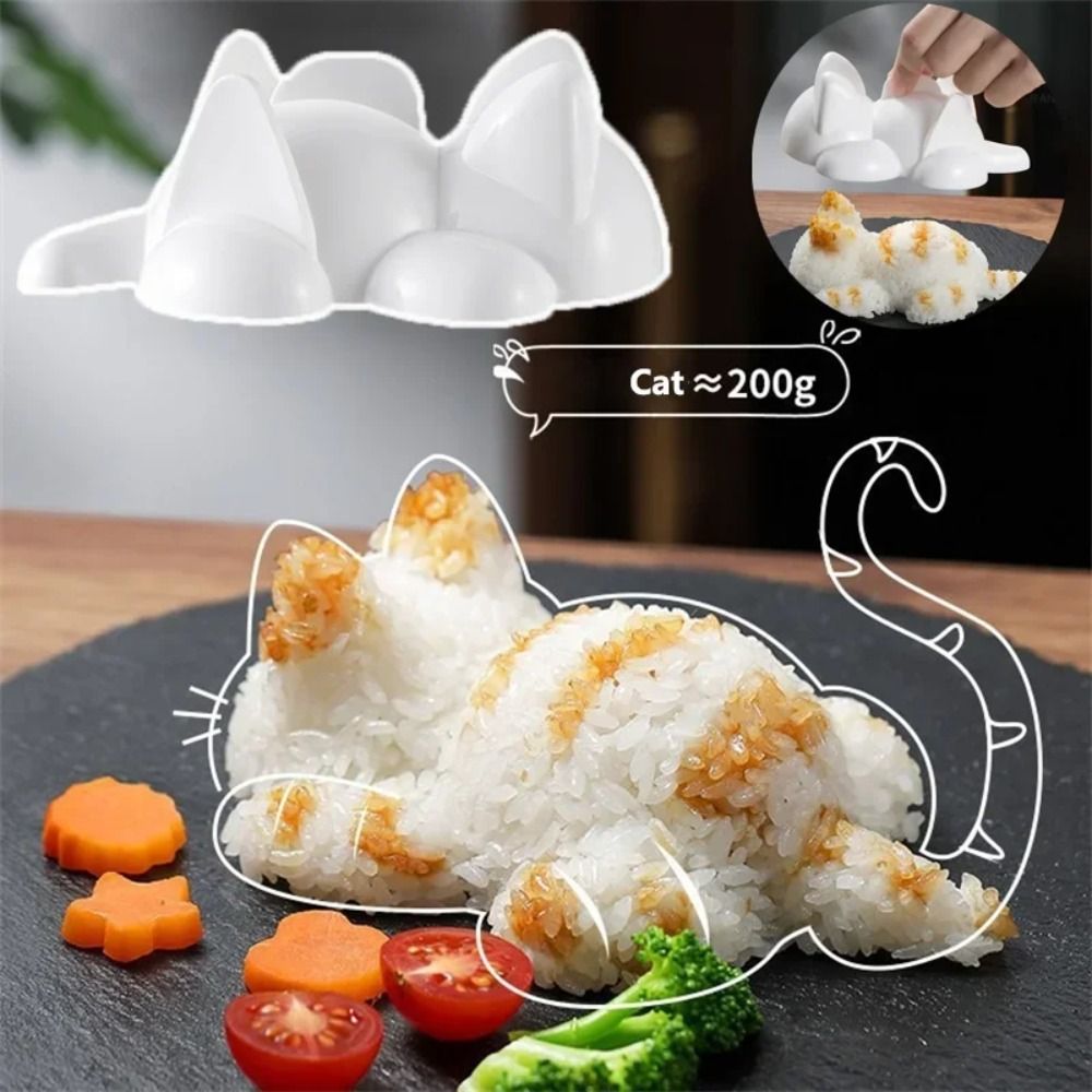 새로운 고양이 모양 오니기리 몰드 DIY 재사용 가능한 - Home Cooking For Cats 리뷰 및 가격