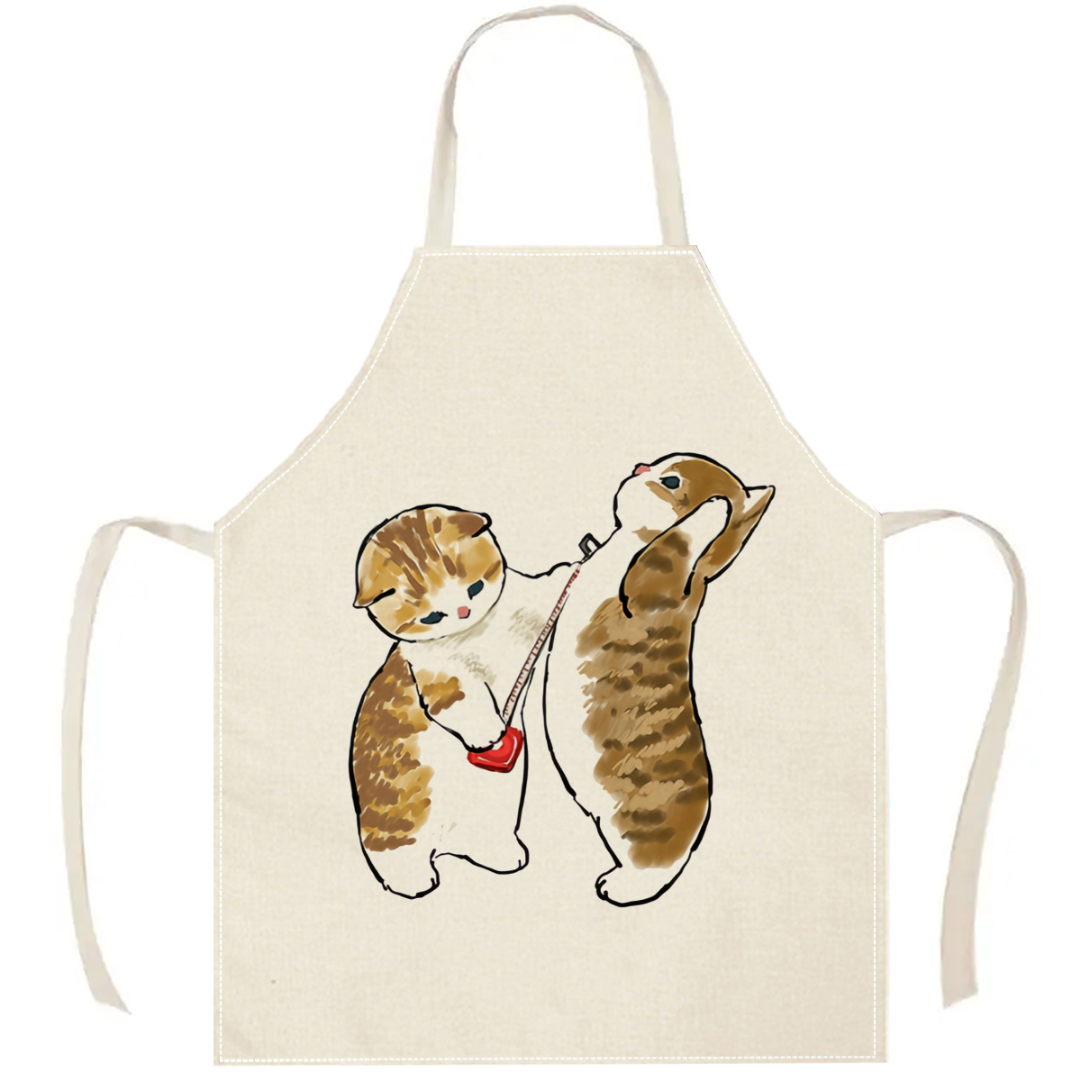 1pc 귀여운 고양이 놀이 앞치마 리넨 패브릭 주방 요 - Home Cooking For Cats 리뷰 및 가격