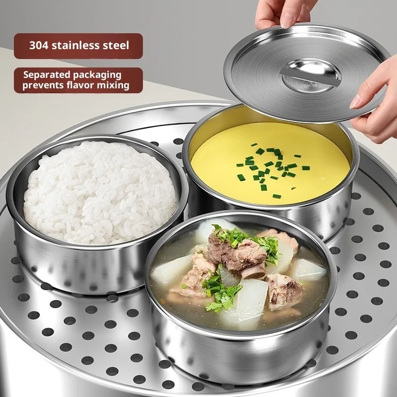 스테인리스 스틸 뚜껑 있는 찜용 그릇, 고온 저항성,  - Home Cooking Food 리뷰 및 가격