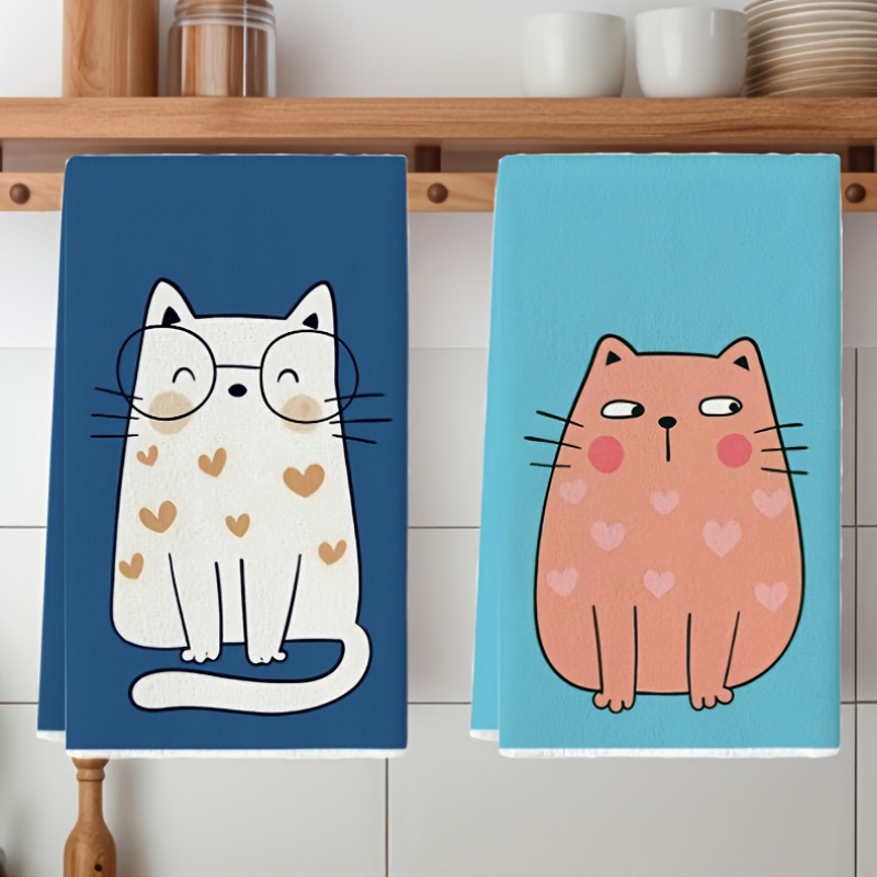 6개, 6색 고양이 주방 수건, 40Cm*60Cm 수건 - Home Cooking For Cats 리뷰 및 가격