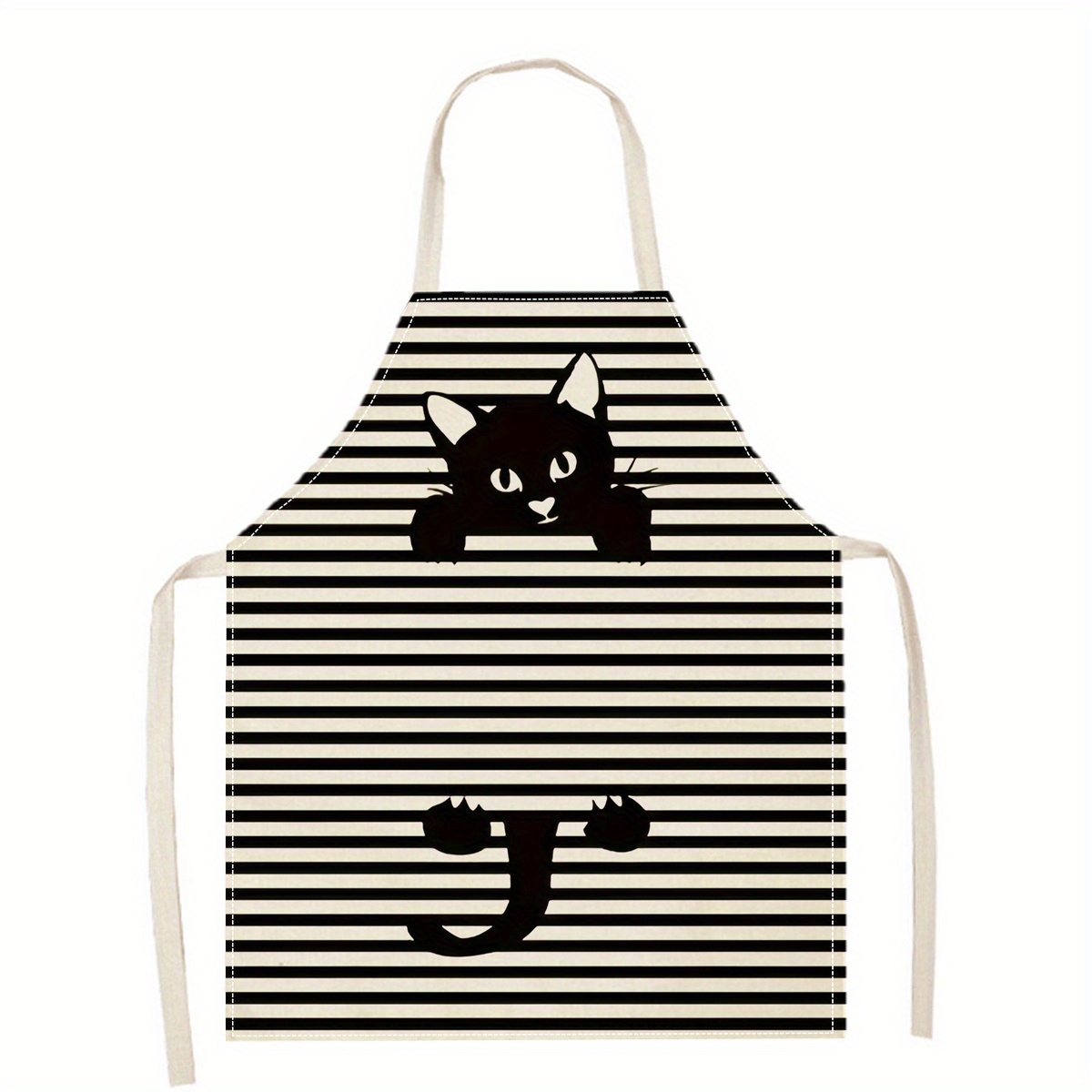 린넨 앞치마 재미있는 고양이 선글라스 프린트 주방 요리 - Home Cooking For Cats 리뷰 및 가격